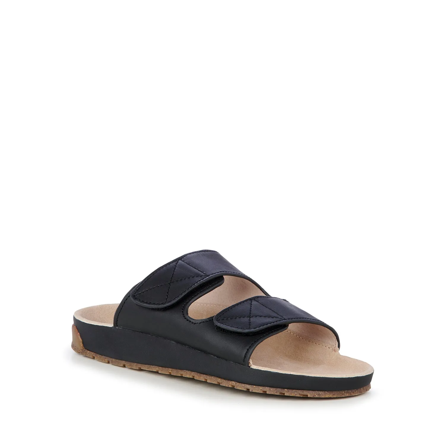  Baza Leather Slide in Black CLOSEOUTS  