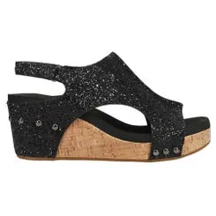 Carley Glitter Wedge Sandals