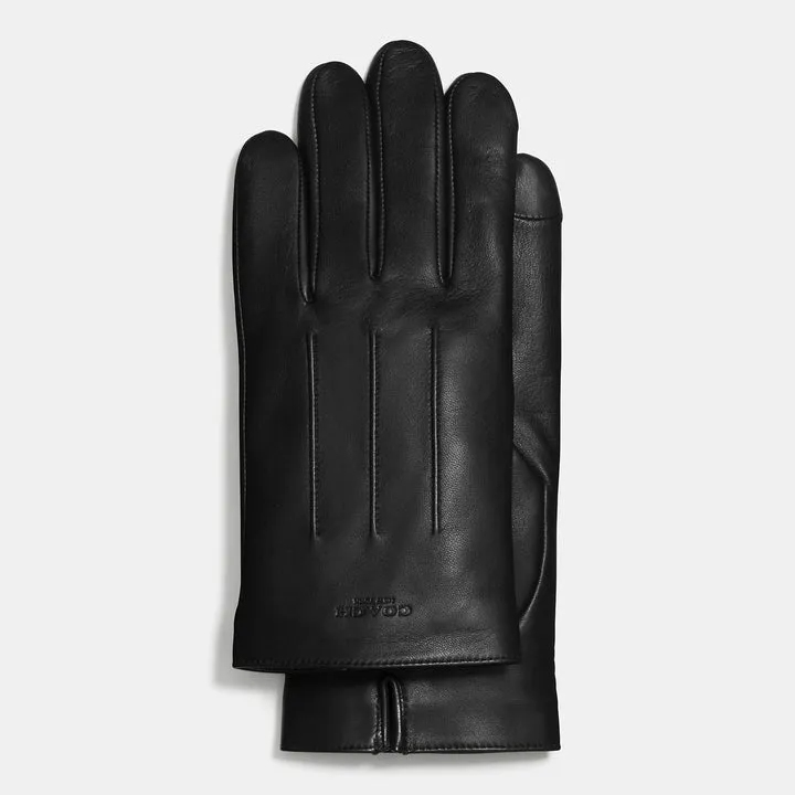 coach leather gloves