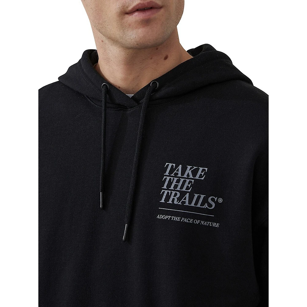 Cotton On Active Oversized Take The Trail Print Hoodie