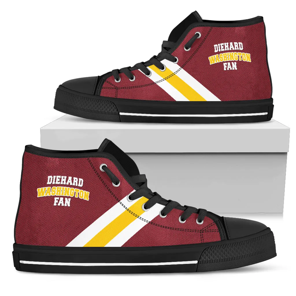 Diehard Washington Fan Sports High top Shoes Black