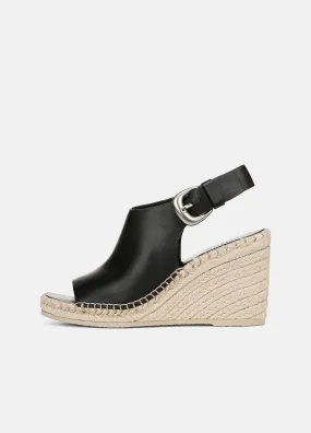 Gabriela Leather Wedge Espadrille Sandal