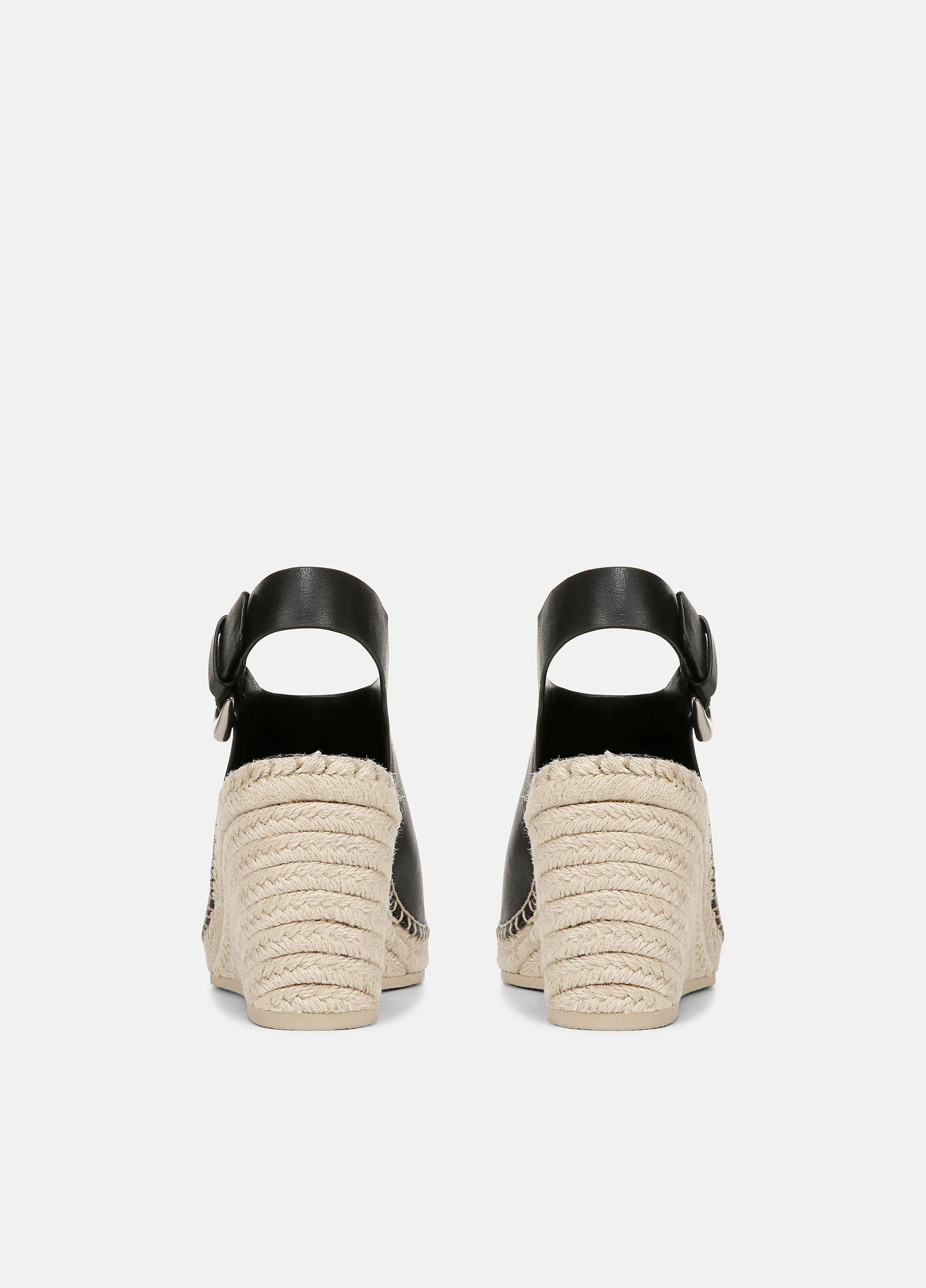 Gabriela Leather Wedge Espadrille Sandal