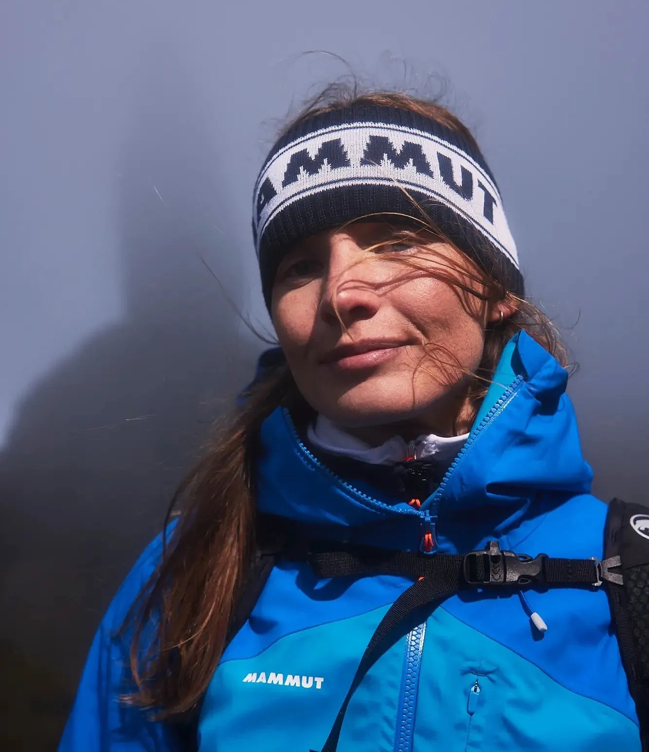 headdress Mammut Peaks - Marine/White