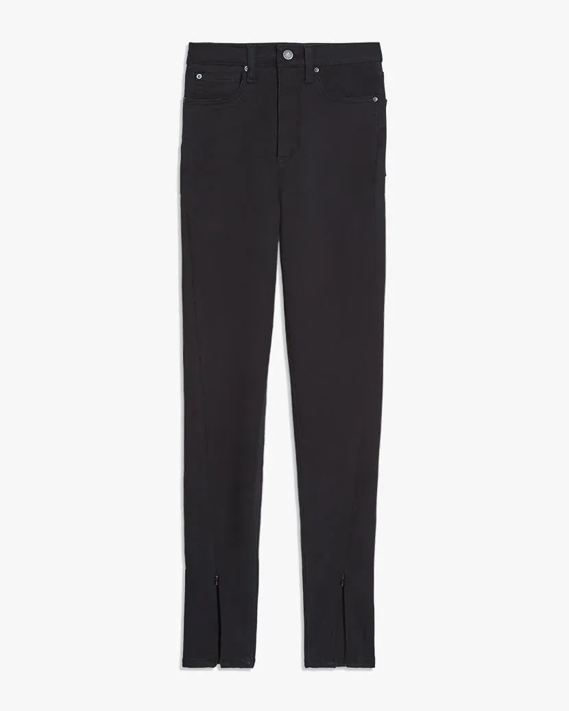 High-Rise Skinny Zip Jean | Black