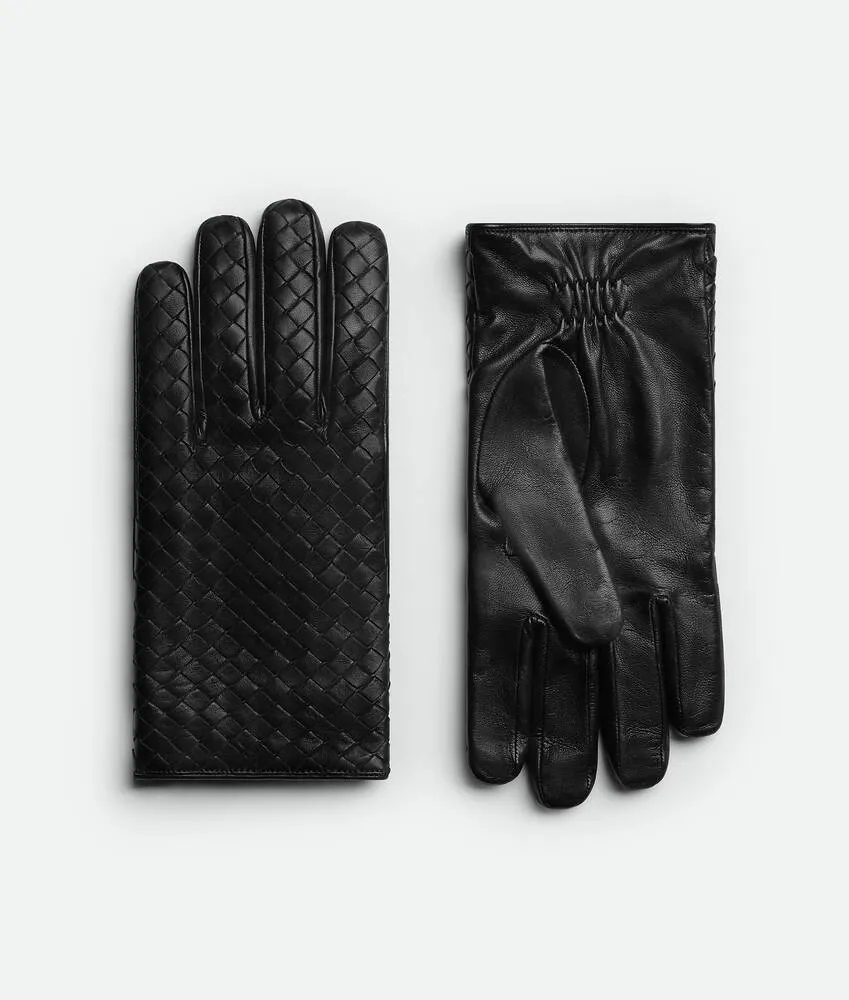 Intrecciato Leather Gloves