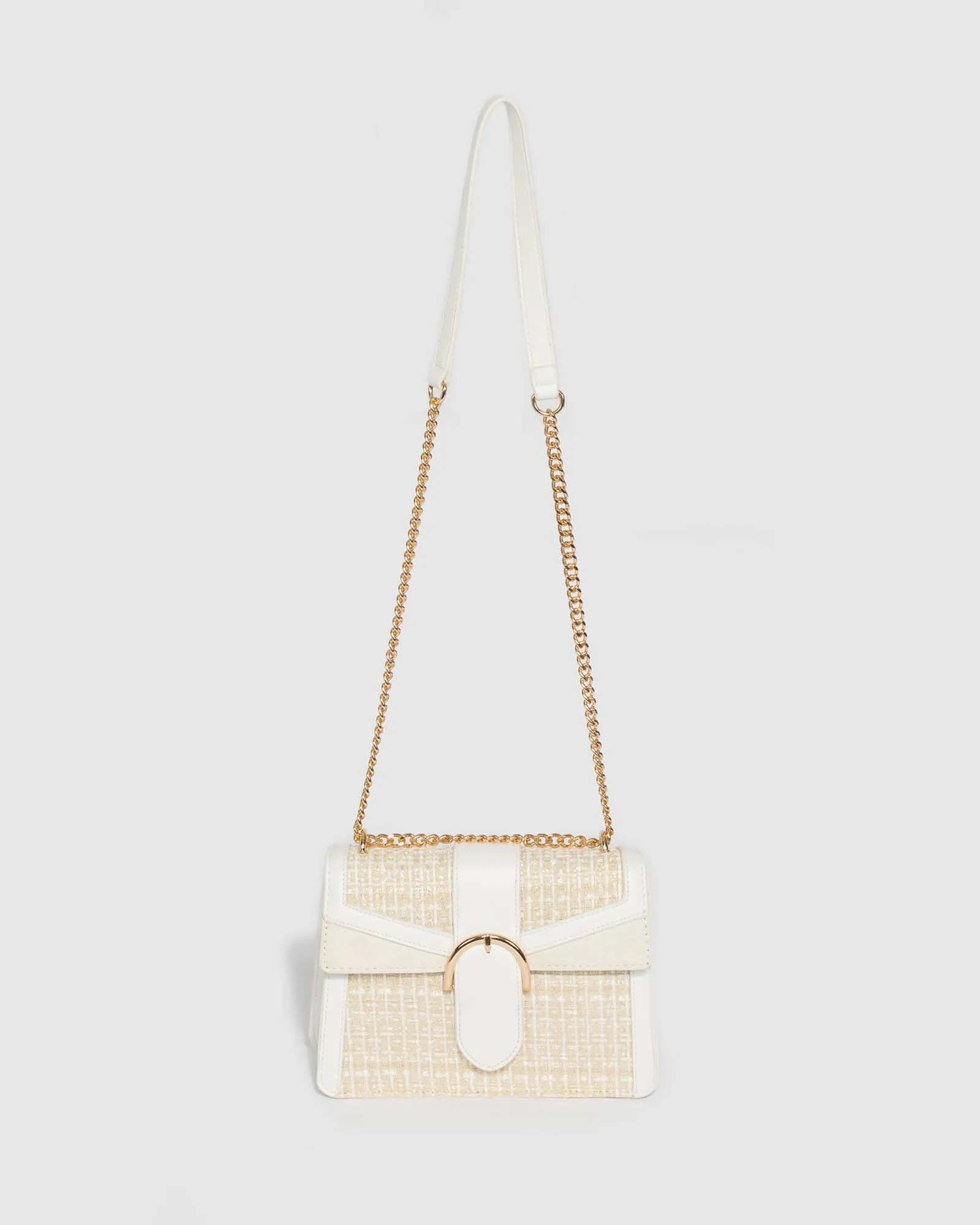 Ivory Rachel Buckle Crossbody Bag