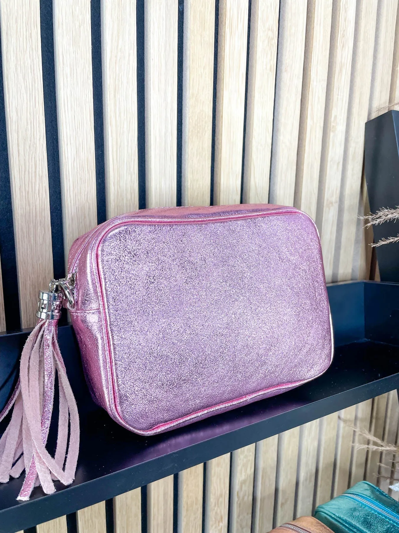 Metallic Leather Camera Bag - 4 Colours