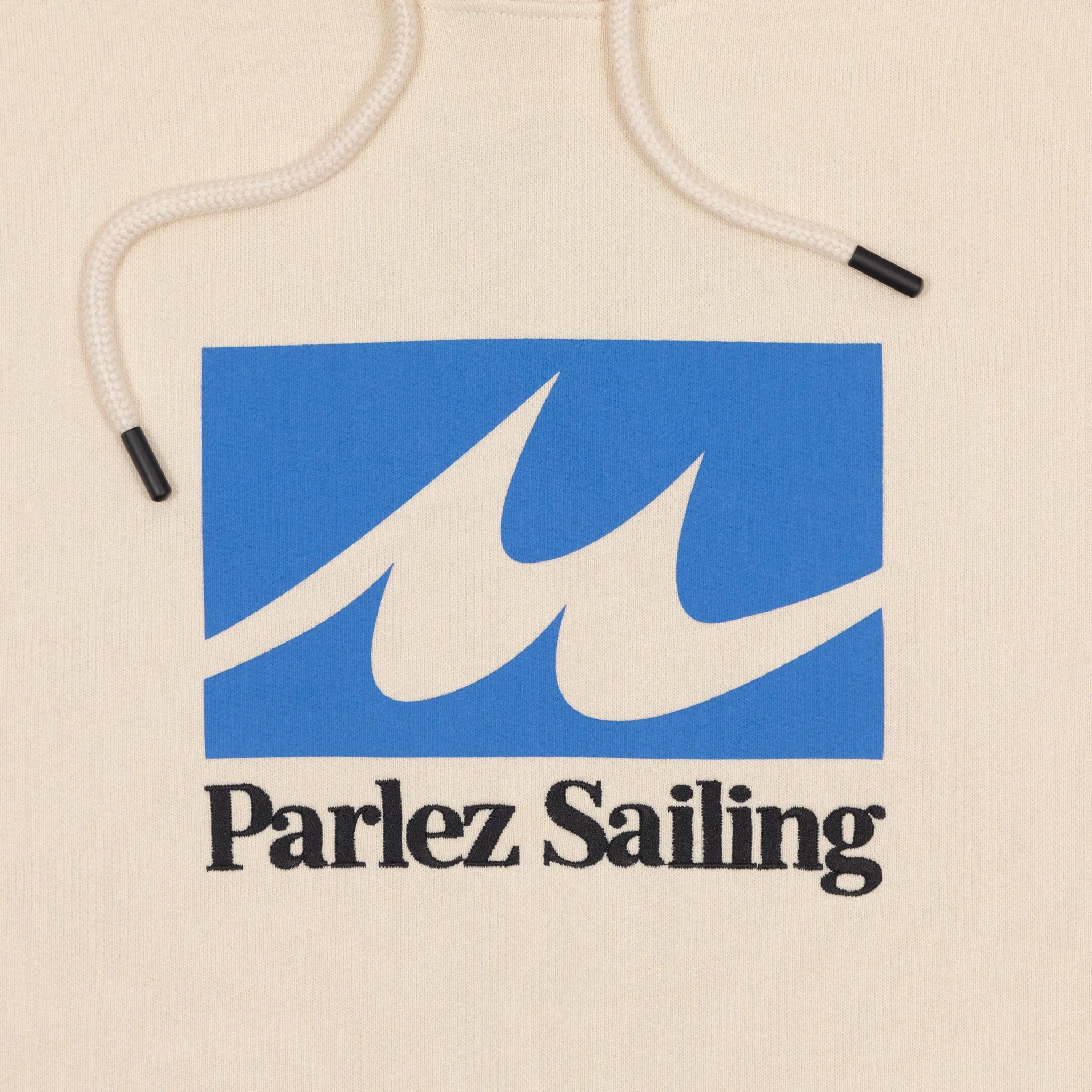 PARLEZ PARLEZ Lapstrake Logo Hoodie in CREAM