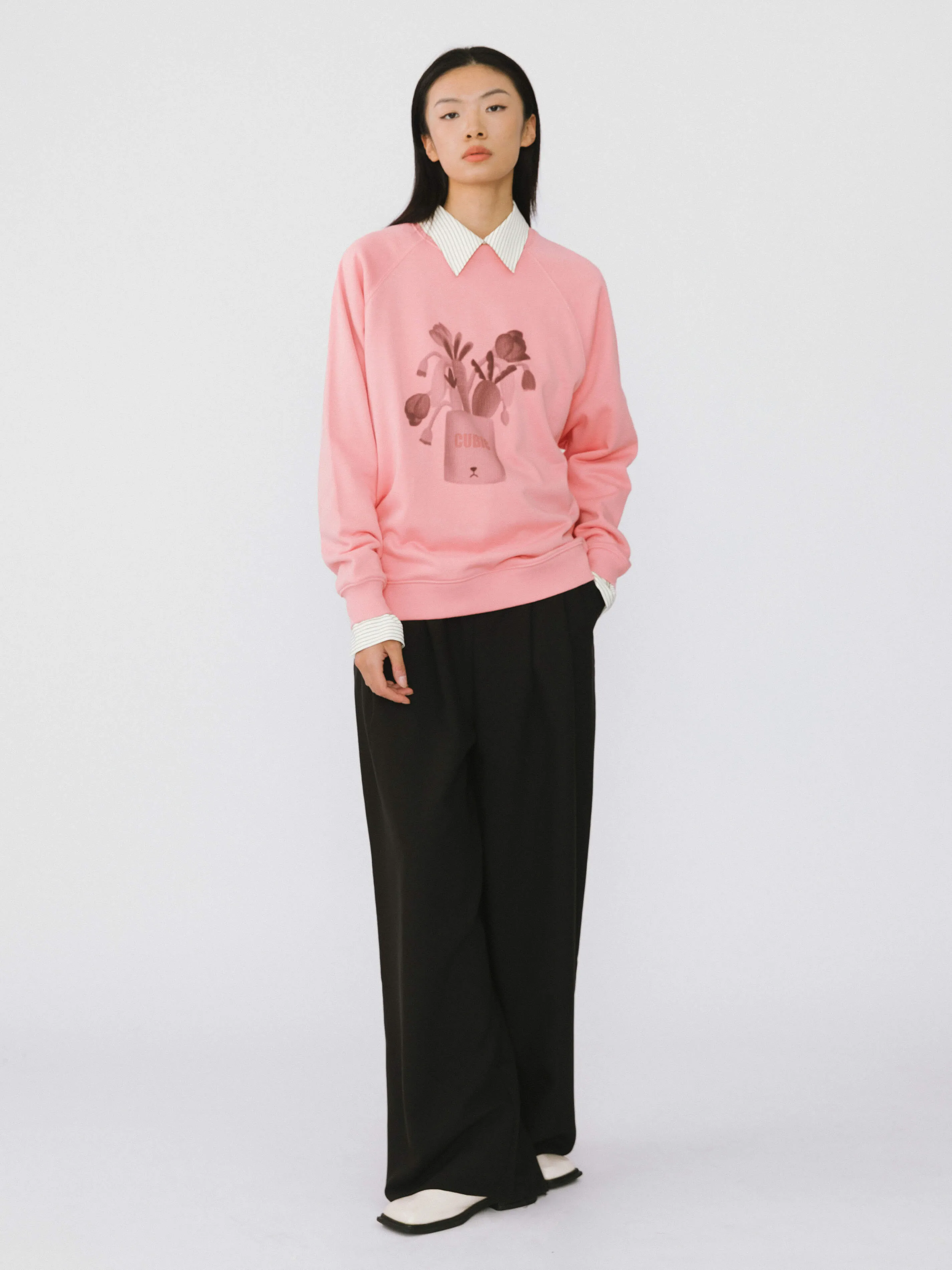 Round Neck Printed Sweatshirt