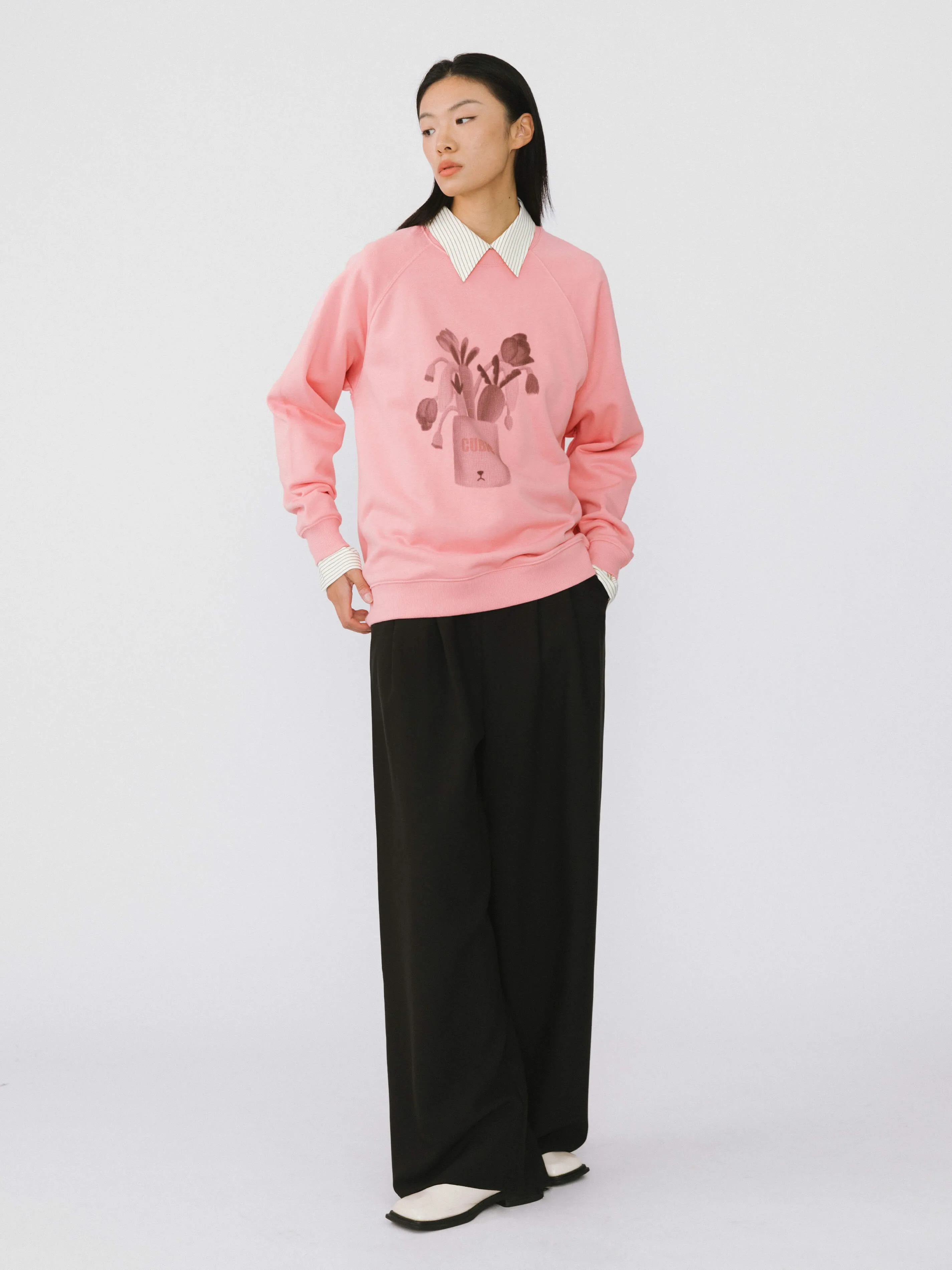 Round Neck Printed Sweatshirt