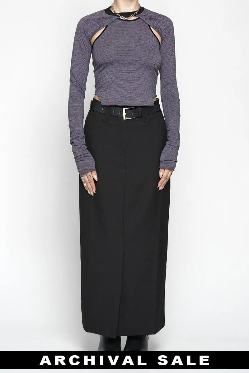 Shrug and Tank Top - Purple Stripe