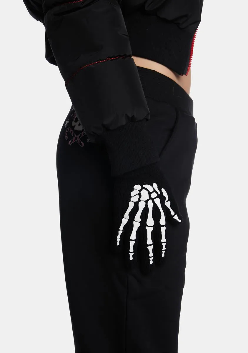 Skeleton Knit Gloves-
