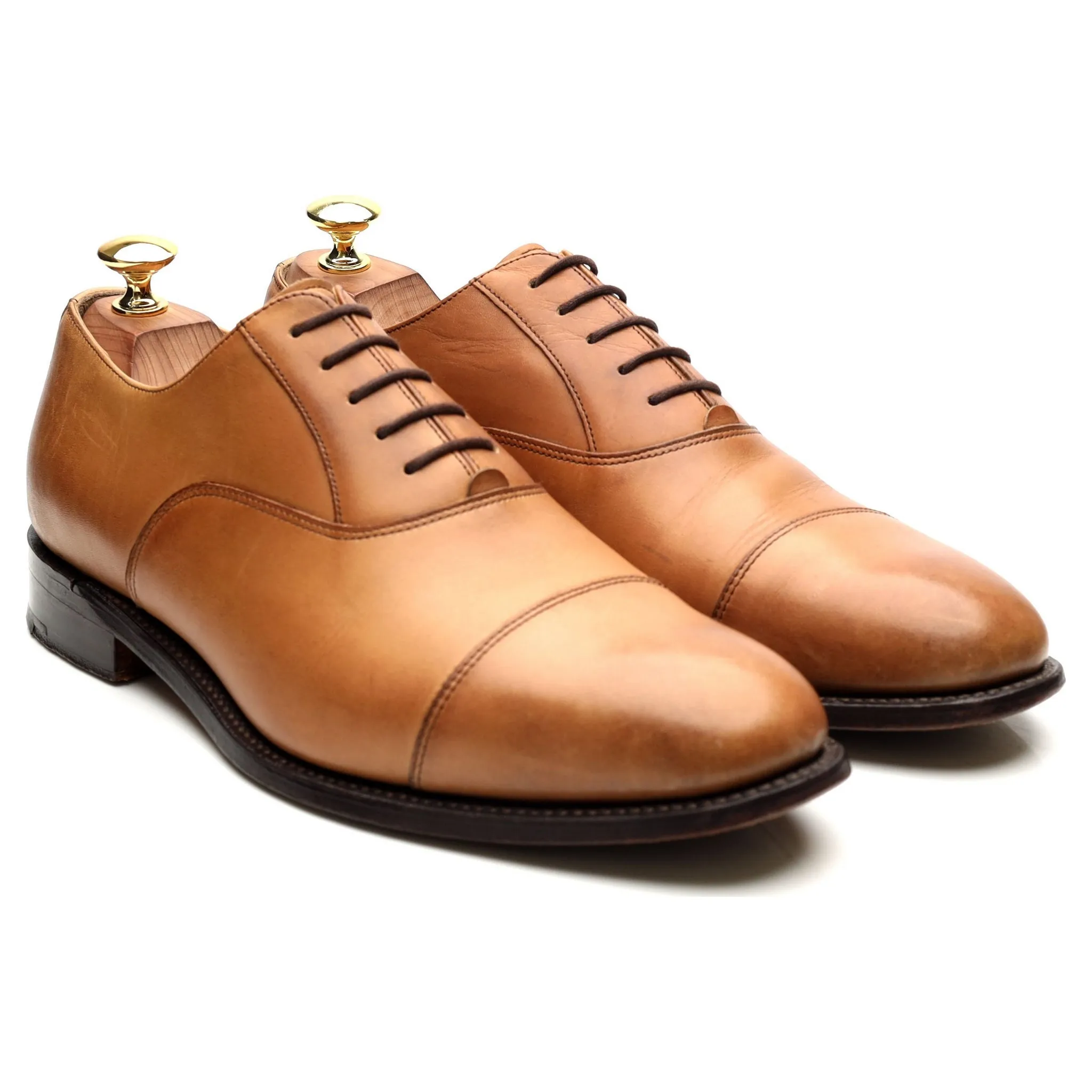 Tan Brown Leather Oxford UK 8 G
