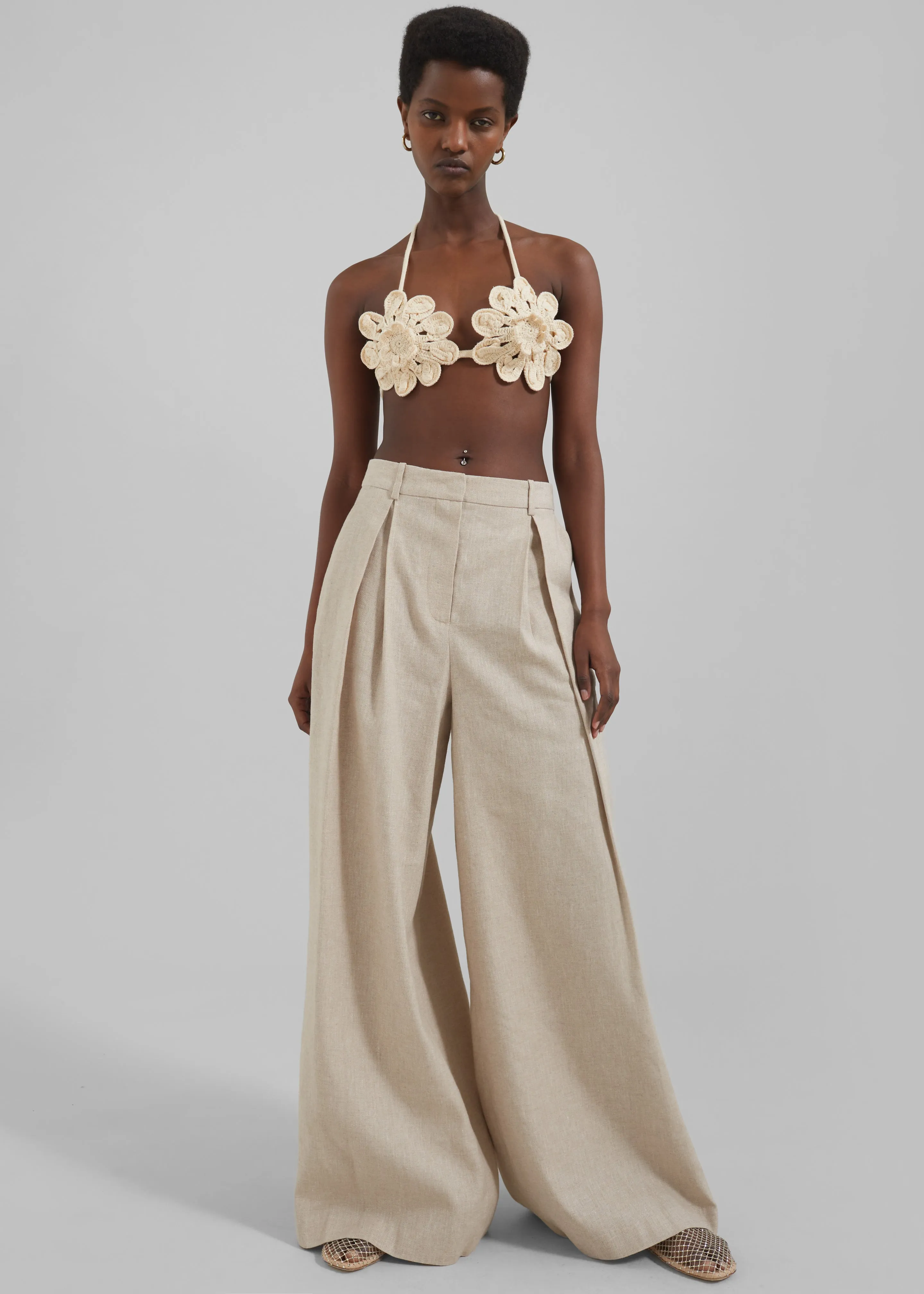 The Garment Lino Wide Leg Trousers - Linen