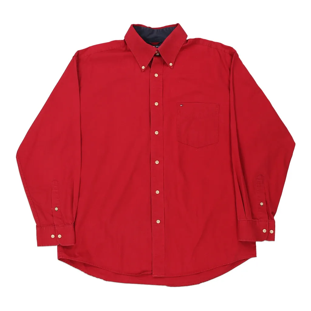 Tommy Hilfiger Shirt - Large Red Cotton