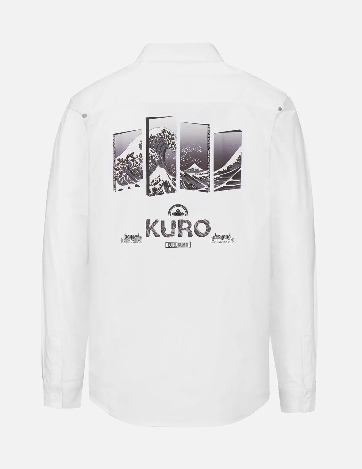 Ukiyo-E 3D Panel Print Oxford Shirt