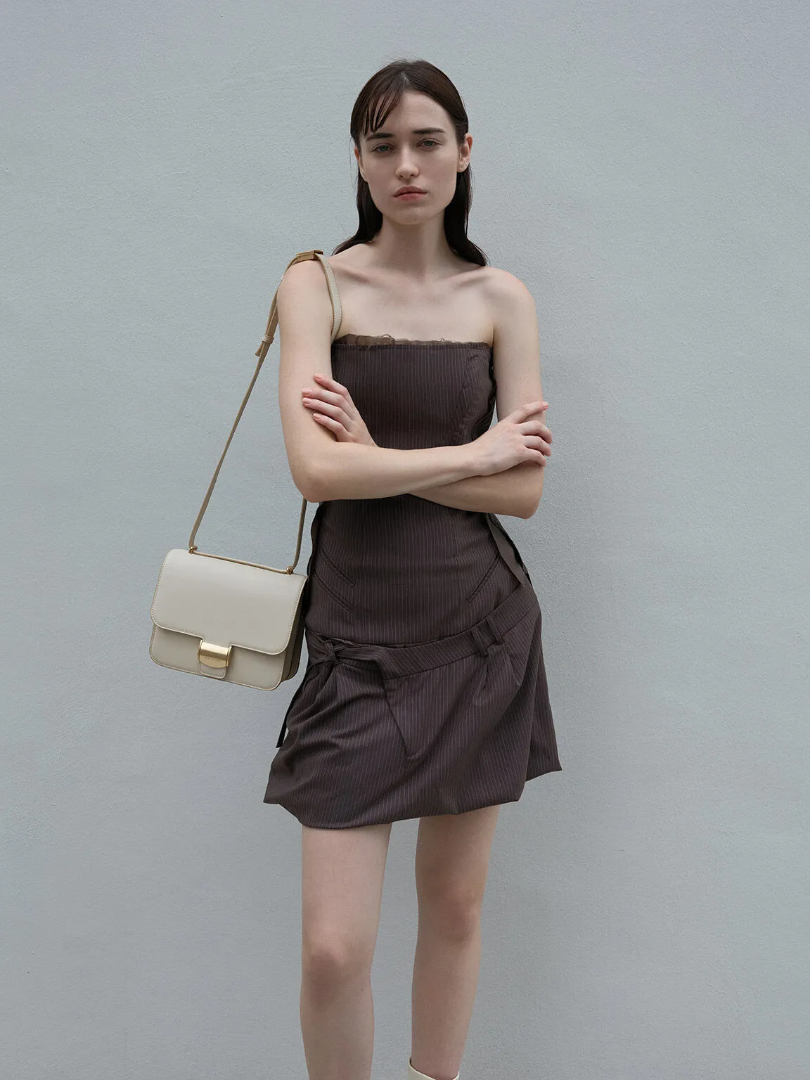 Violetta Boxy Bag - Beige