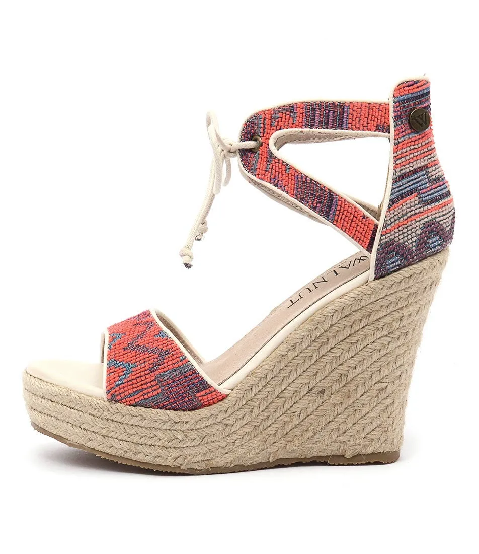 WALNUT India Wedge Pink Leopard Fabric