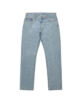 Washed Denim Pants