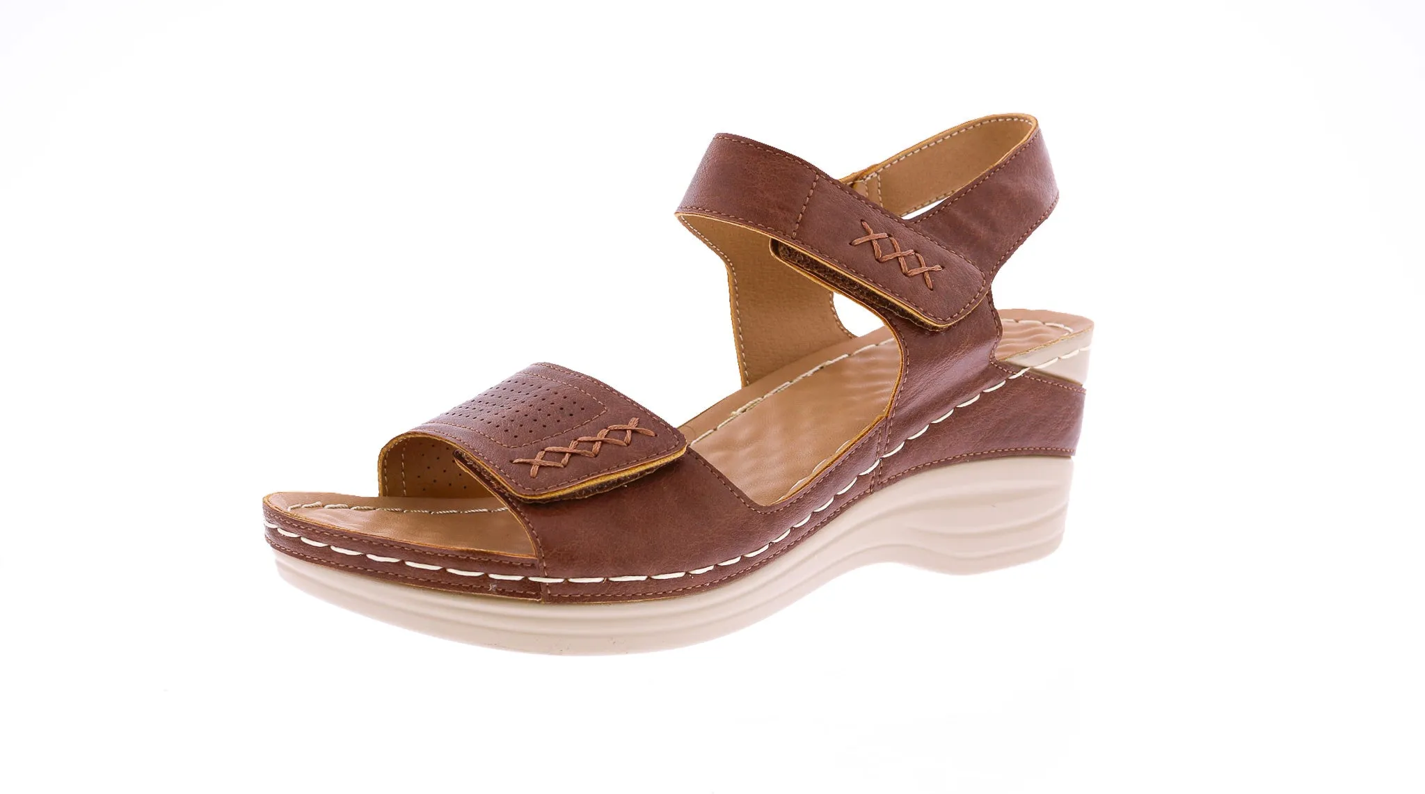 Women Double Velcro Sandal Wedge